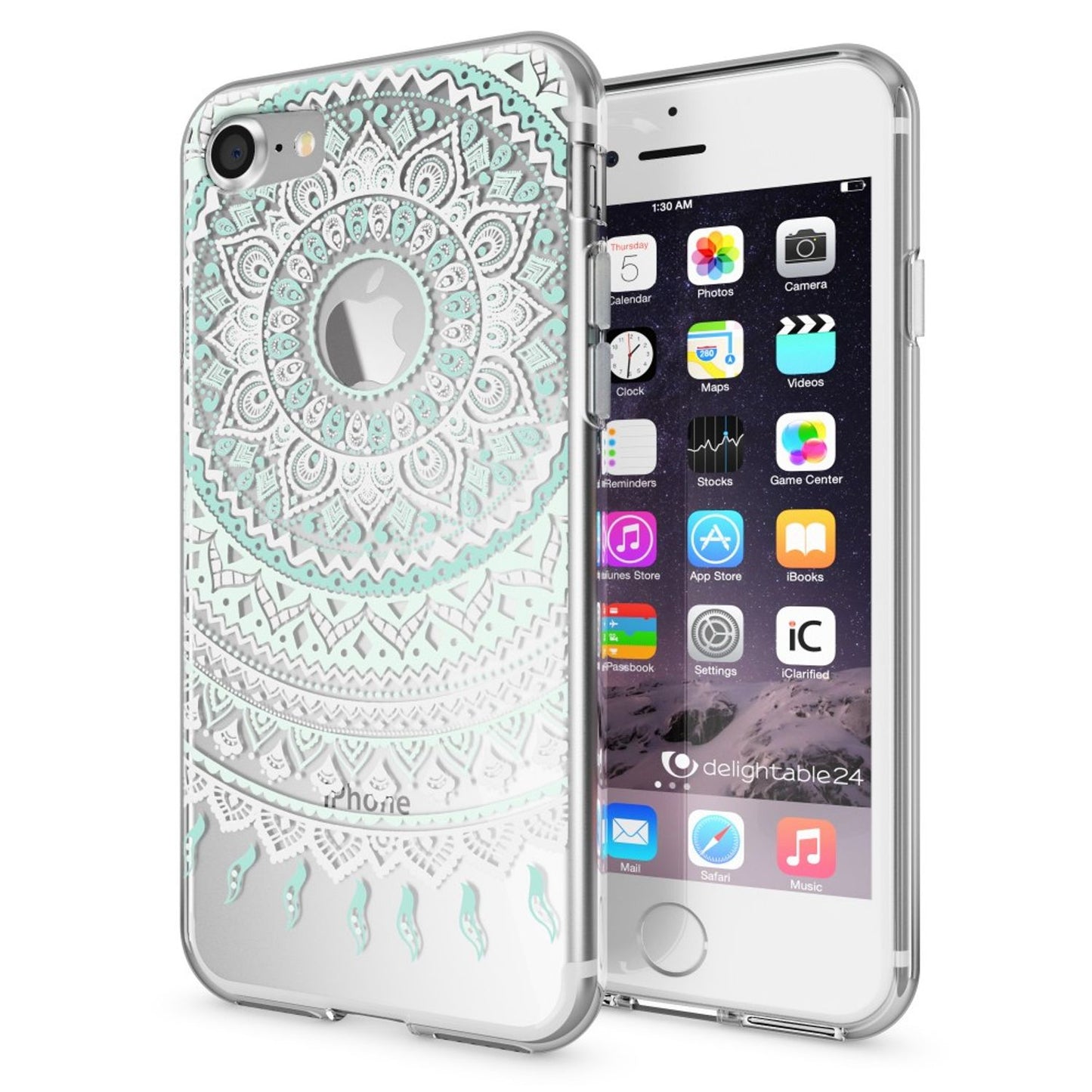 NALIA Handyhülle kompatibel mit iPhone 7, Slim Silikon Motiv Handy-Case Crystal Schutz-Hülle Dünn Durchsichtig, Etui Handy-Tasche Schale Back-Cover Transparent Bumper