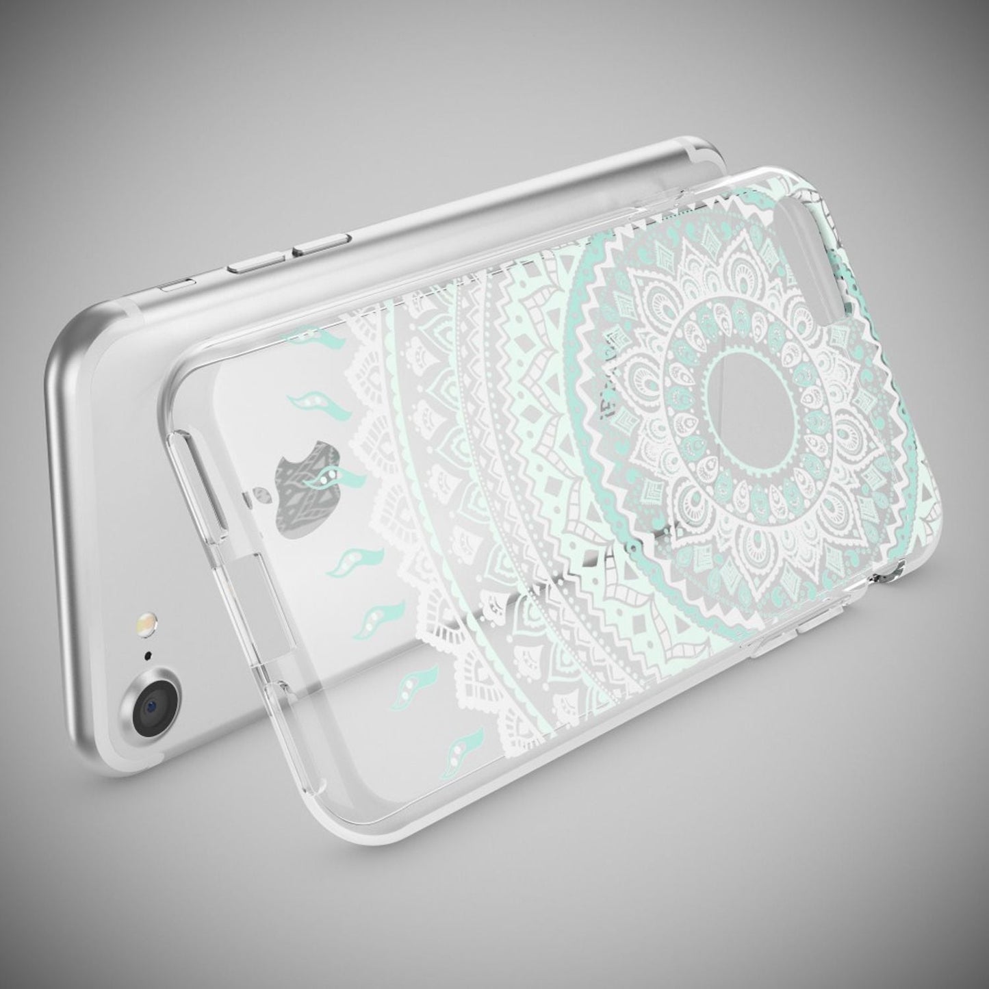 NALIA Handyhülle kompatibel mit iPhone 7, Slim Silikon Motiv Handy-Case Crystal Schutz-Hülle Dünn Durchsichtig, Etui Handy-Tasche Schale Back-Cover Transparent Bumper