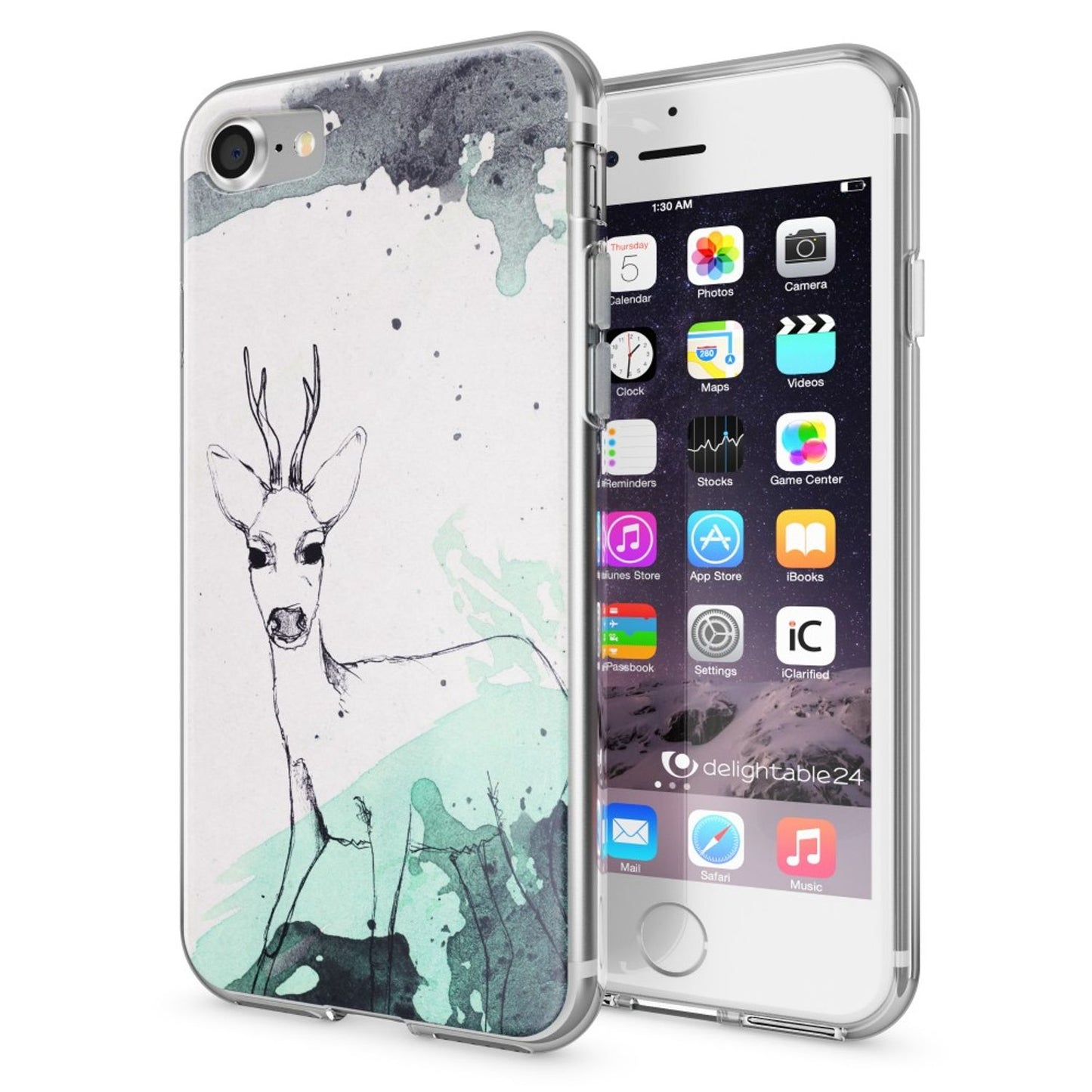 NALIA Handyhülle kompatibel mit iPhone 7, Slim Silikon Motiv Handy-Case Crystal Schutz-Hülle Dünn Durchsichtig, Etui Handy-Tasche Schale Back-Cover Transparent Bumper