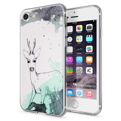 NALIA Handyhülle kompatibel mit iPhone 7, Slim Silikon Motiv Handy-Case Crystal Schutz-Hülle Dünn Durchsichtig, Etui Handy-Tasche Schale Back-Cover Transparent Bumper