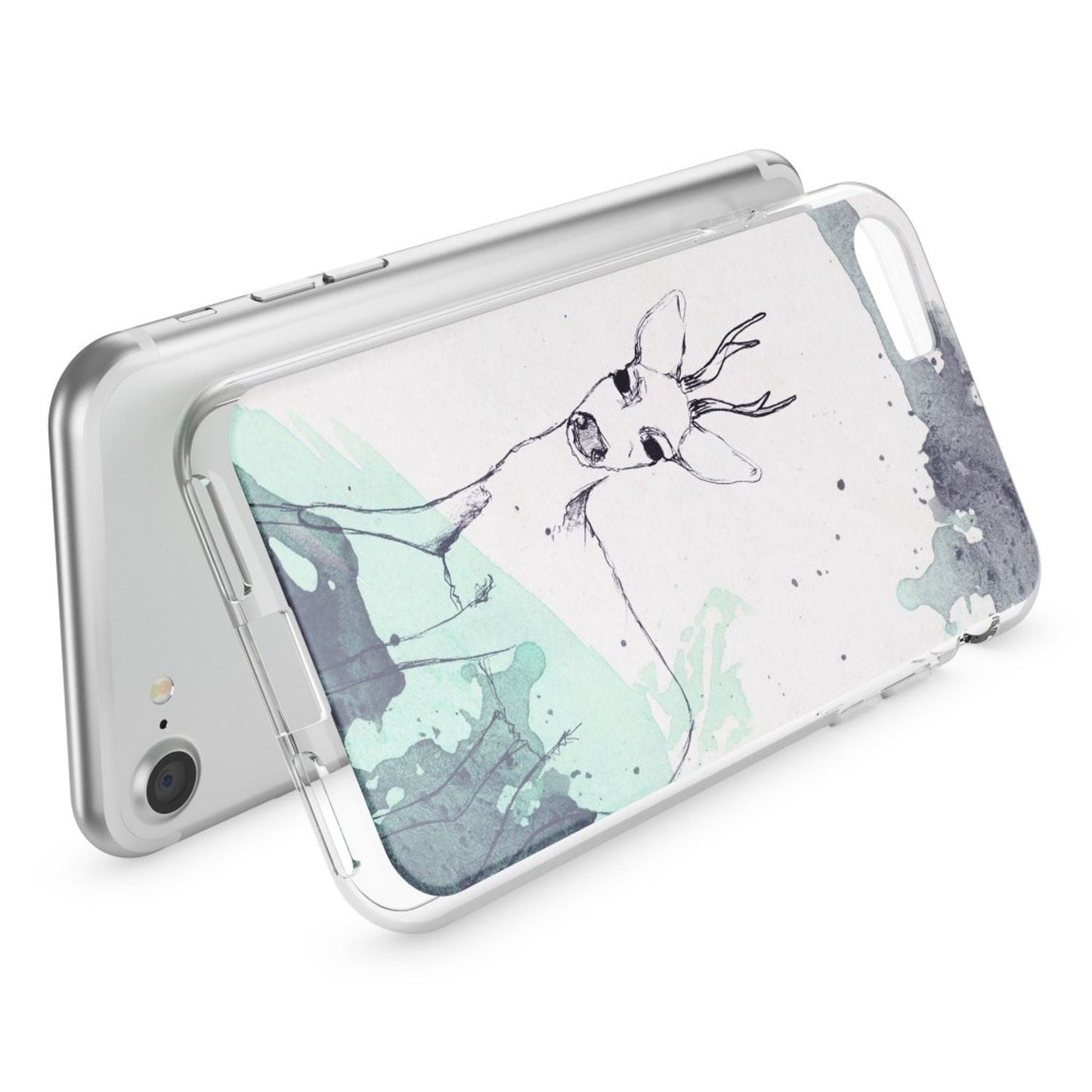 NALIA Handyhülle kompatibel mit iPhone 7, Slim Silikon Motiv Handy-Case Crystal Schutz-Hülle Dünn Durchsichtig, Etui Handy-Tasche Schale Back-Cover Transparent Bumper