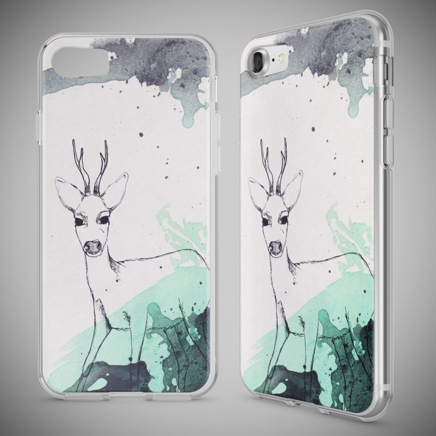NALIA Handyhülle kompatibel mit iPhone 7, Slim Silikon Motiv Handy-Case Crystal Schutz-Hülle Dünn Durchsichtig, Etui Handy-Tasche Schale Back-Cover Transparent Bumper