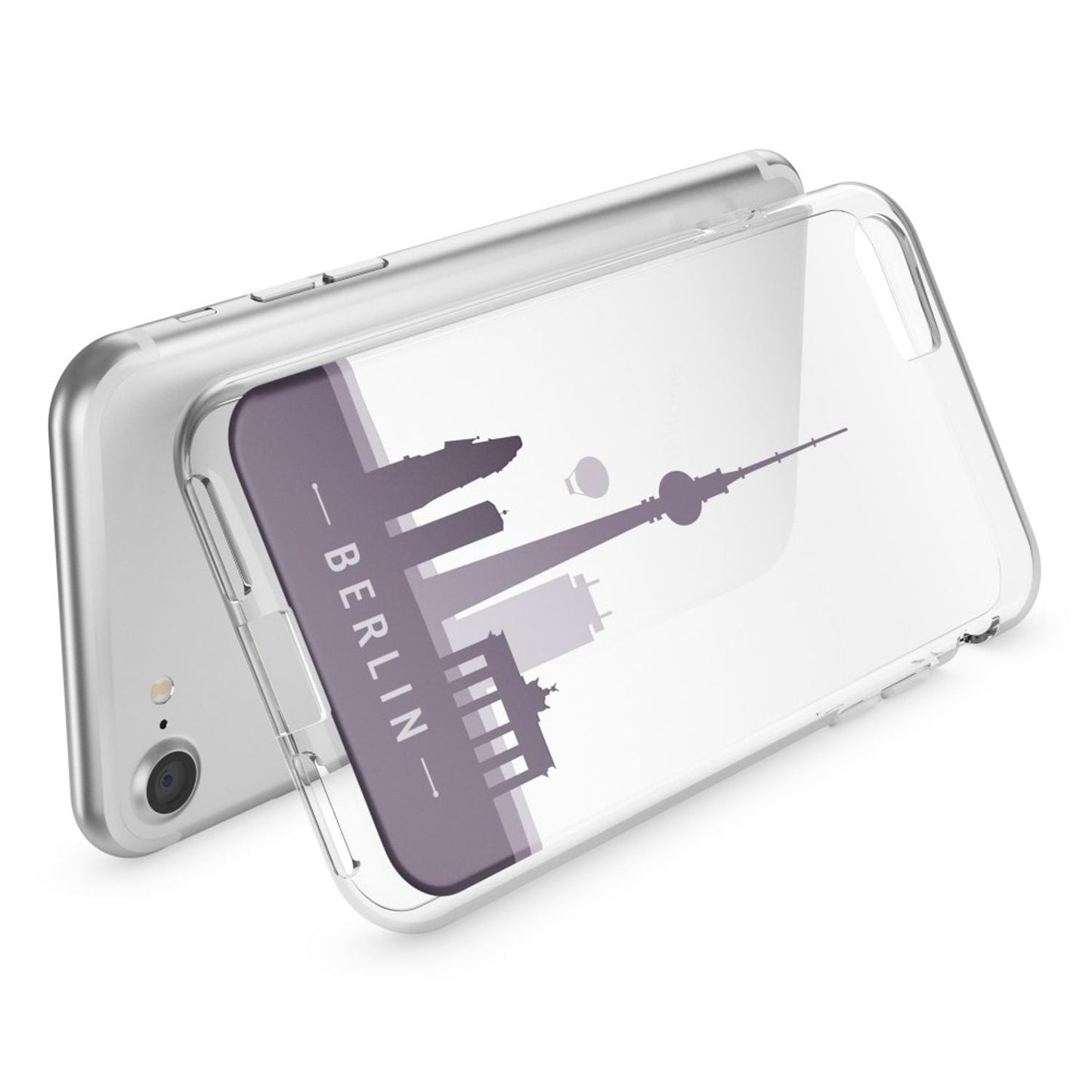 NALIA Handyhülle kompatibel mit iPhone 7, Slim Silikon Motiv Handy-Case Crystal Schutz-Hülle Dünn Durchsichtig, Etui Handy-Tasche Schale Back-Cover Transparent Bumper
