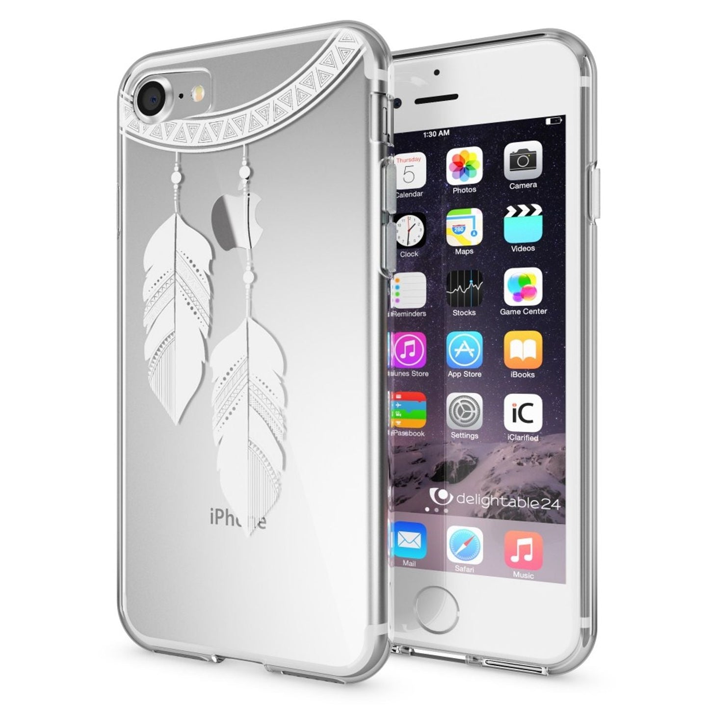 NALIA Handyhülle kompatibel mit iPhone 7, Slim Silikon Motiv Handy-Case Crystal Schutz-Hülle Dünn Durchsichtig, Etui Handy-Tasche Schale Back-Cover Transparent Bumper