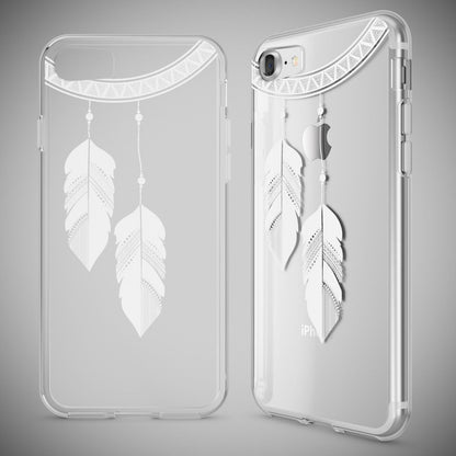 NALIA Handyhülle kompatibel mit iPhone 7, Slim Silikon Motiv Handy-Case Crystal Schutz-Hülle Dünn Durchsichtig, Etui Handy-Tasche Schale Back-Cover Transparent Bumper