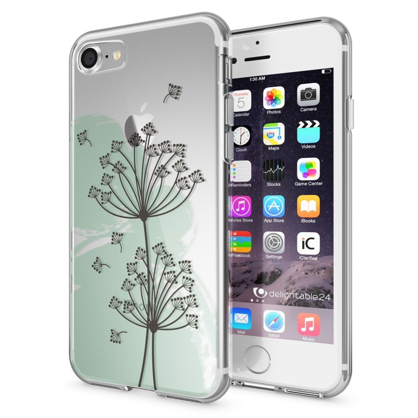 NALIA Handyhülle kompatibel mit iPhone 7, Slim Silikon Motiv Handy-Case Crystal Schutz-Hülle Dünn Durchsichtig, Etui Handy-Tasche Schale Back-Cover Transparent Bumper