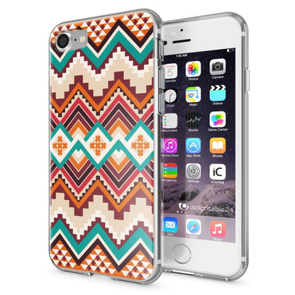 NALIA Handyhülle kompatibel mit iPhone 7, Slim Silikon Motiv Handy-Case Crystal Schutz-Hülle Dünn Durchsichtig, Etui Handy-Tasche Schale Back-Cover Transparent Bumper