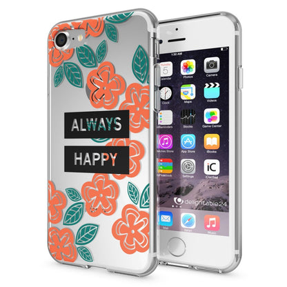 NALIA Handyhülle kompatibel mit iPhone 7, Slim Silikon Motiv Handy-Case Crystal Schutz-Hülle Dünn Durchsichtig, Etui Handy-Tasche Schale Back-Cover Transparent Bumper