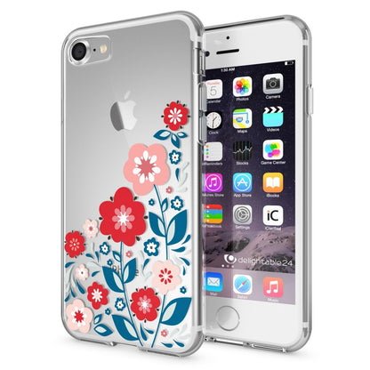 NALIA Handyhülle kompatibel mit iPhone 7, Slim Silikon Motiv Handy-Case Crystal Schutz-Hülle Dünn Durchsichtig, Etui Handy-Tasche Schale Back-Cover Transparent Bumper