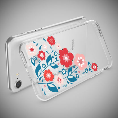 NALIA Handyhülle kompatibel mit iPhone 7, Slim Silikon Motiv Handy-Case Crystal Schutz-Hülle Dünn Durchsichtig, Etui Handy-Tasche Schale Back-Cover Transparent Bumper