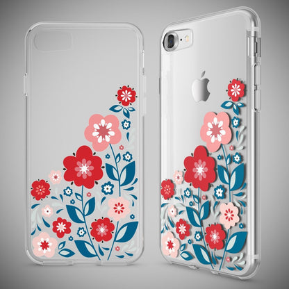 NALIA Handyhülle kompatibel mit iPhone 7, Slim Silikon Motiv Handy-Case Crystal Schutz-Hülle Dünn Durchsichtig, Etui Handy-Tasche Schale Back-Cover Transparent Bumper