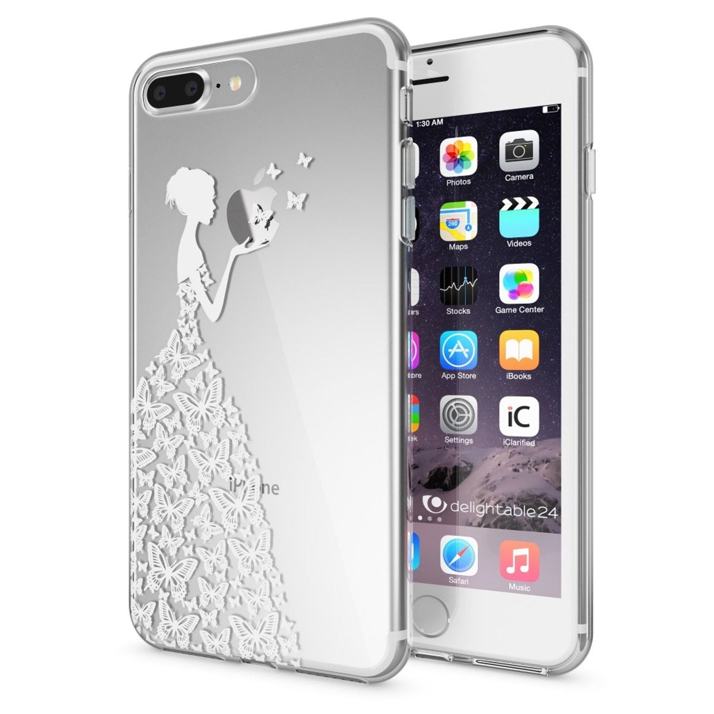 NALIA Handyhülle kompatibel mit iPhone 8 Plus / 7 Plus, Slim Silikon Motiv Handy-Case Crystal Schutz-Hülle Dünn Durchsichtig, Etui Back-Cover Schale Transparent Bumper