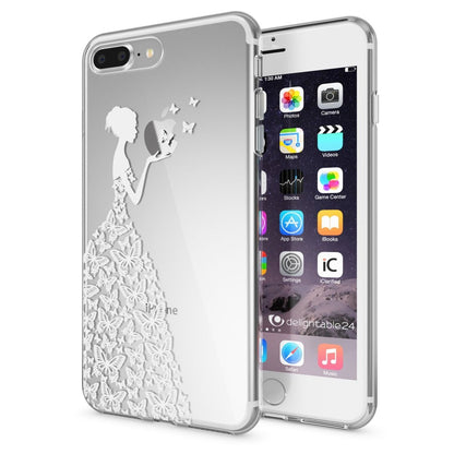 NALIA Handyhülle kompatibel mit iPhone 8 Plus / 7 Plus, Slim Silikon Motiv Handy-Case Crystal Schutz-Hülle Dünn Durchsichtig, Etui Back-Cover Schale Transparent Bumper