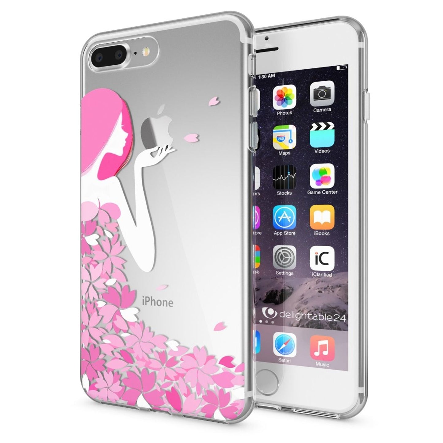 NALIA Handyhülle kompatibel mit iPhone 8 Plus / 7 Plus, Slim Silikon Motiv Handy-Case Crystal Schutz-Hülle Dünn Durchsichtig, Etui Back-Cover Schale Transparent Bumper