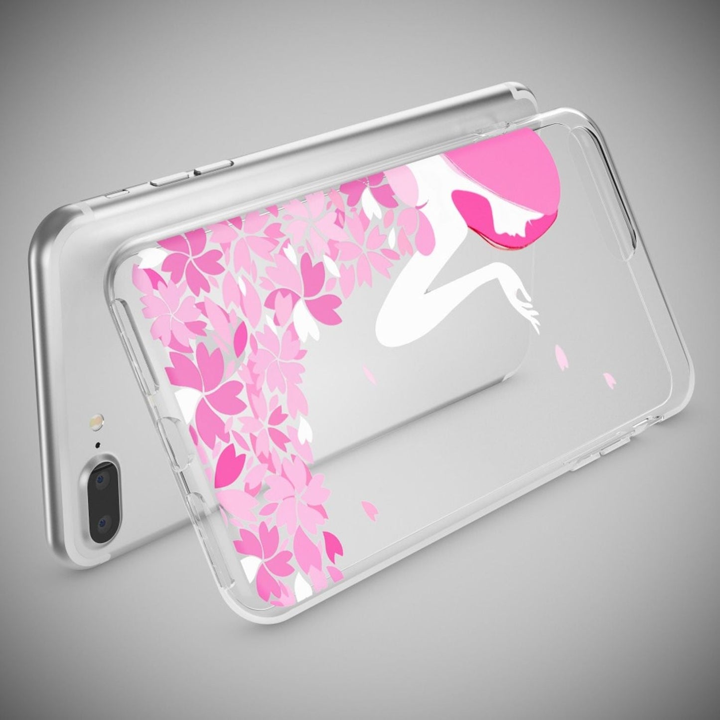 NALIA Handyhülle kompatibel mit iPhone 8 Plus / 7 Plus, Slim Silikon Motiv Handy-Case Crystal Schutz-Hülle Dünn Durchsichtig, Etui Back-Cover Schale Transparent Bumper