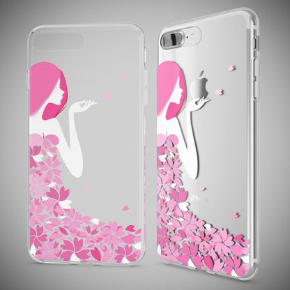 NALIA Handyhülle kompatibel mit iPhone 8 Plus / 7 Plus, Slim Silikon Motiv Handy-Case Crystal Schutz-Hülle Dünn Durchsichtig, Etui Back-Cover Schale Transparent Bumper