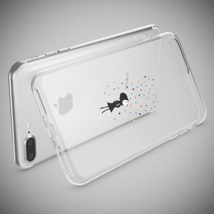 NALIA Handyhülle kompatibel mit iPhone 8 Plus / 7 Plus, Slim Silikon Motiv Handy-Case Crystal Schutz-Hülle Dünn Durchsichtig, Etui Back-Cover Schale Transparent Bumper