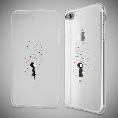 NALIA Handyhülle kompatibel mit iPhone 8 Plus / 7 Plus, Slim Silikon Motiv Handy-Case Crystal Schutz-Hülle Dünn Durchsichtig, Etui Back-Cover Schale Transparent Bumper