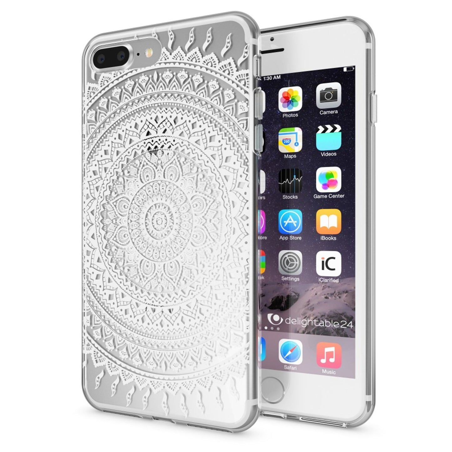 NALIA Handyhülle kompatibel mit iPhone 8 Plus / 7 Plus, Slim Silikon Motiv Handy-Case Crystal Schutz-Hülle Dünn Durchsichtig, Etui Back-Cover Schale Transparent Bumper