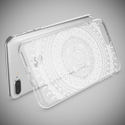 NALIA Handyhülle kompatibel mit iPhone 8 Plus / 7 Plus, Slim Silikon Motiv Handy-Case Crystal Schutz-Hülle Dünn Durchsichtig, Etui Back-Cover Schale Transparent Bumper