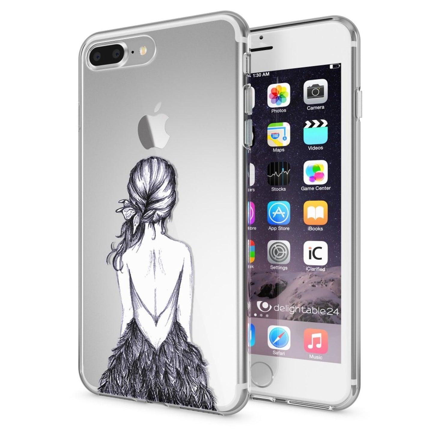NALIA Handyhülle kompatibel mit iPhone 8 Plus / 7 Plus, Slim Silikon Motiv Handy-Case Crystal Schutz-Hülle Dünn Durchsichtig, Etui Back-Cover Schale Transparent Bumper