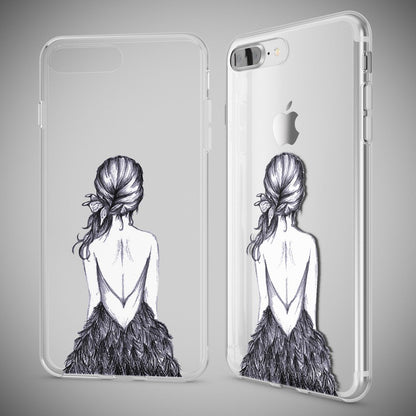 NALIA Handyhülle kompatibel mit iPhone 8 Plus / 7 Plus, Slim Silikon Motiv Handy-Case Crystal Schutz-Hülle Dünn Durchsichtig, Etui Back-Cover Schale Transparent Bumper