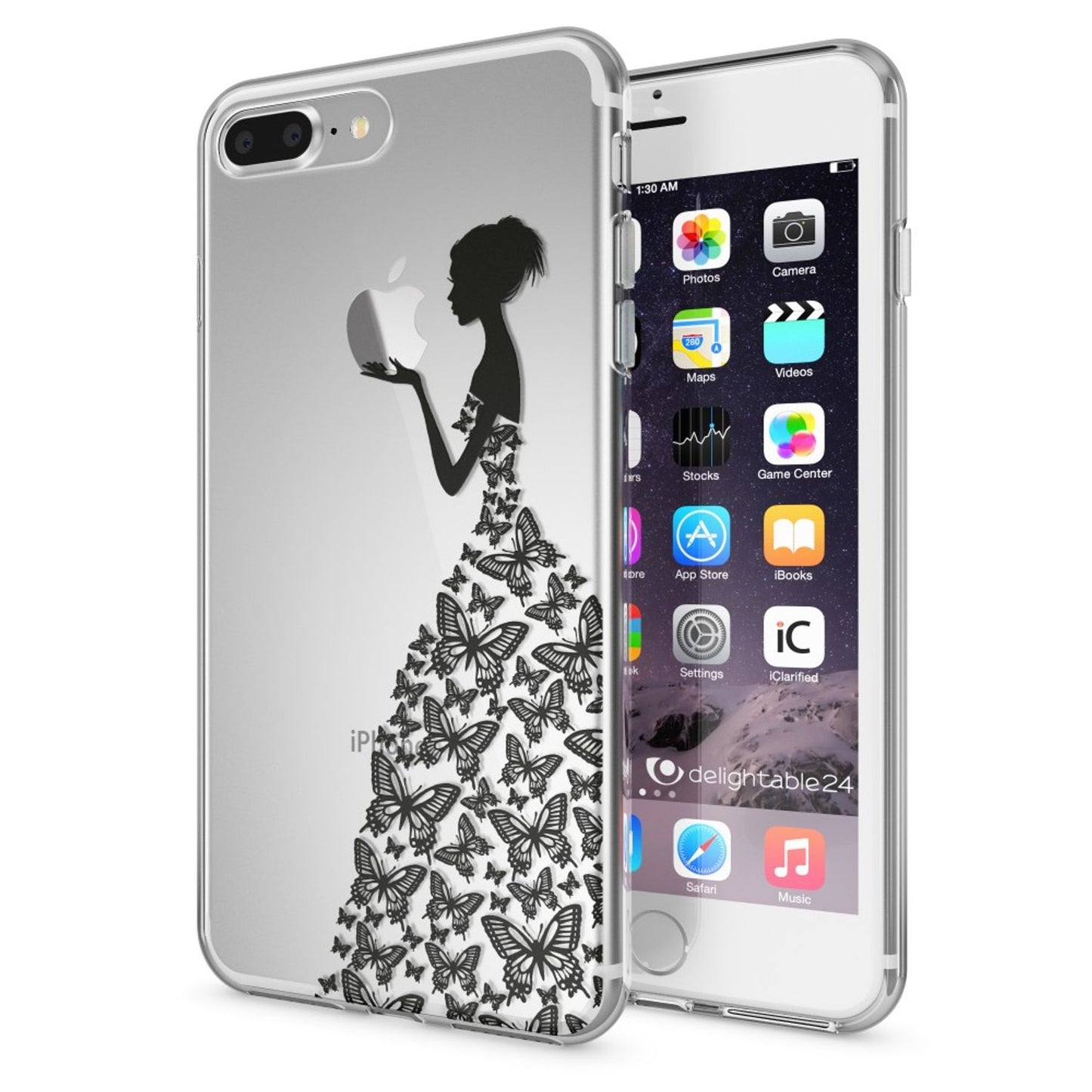 NALIA Handyhülle kompatibel mit iPhone 8 Plus / 7 Plus, Slim Silikon Motiv Handy-Case Crystal Schutz-Hülle Dünn Durchsichtig, Etui Back-Cover Schale Transparent Bumper