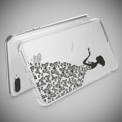 NALIA Handyhülle kompatibel mit iPhone 8 Plus / 7 Plus, Slim Silikon Motiv Handy-Case Crystal Schutz-Hülle Dünn Durchsichtig, Etui Back-Cover Schale Transparent Bumper