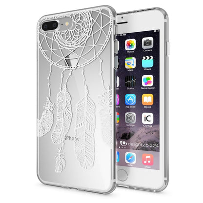 NALIA Handyhülle kompatibel mit iPhone 8 Plus / 7 Plus, Slim Silikon Motiv Handy-Case Crystal Schutz-Hülle Dünn Durchsichtig, Etui Back-Cover Schale Transparent Bumper