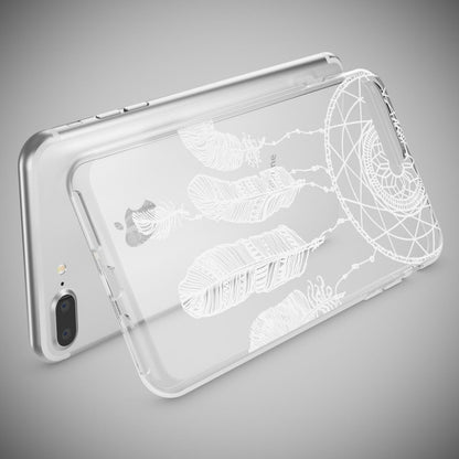 NALIA Handyhülle kompatibel mit iPhone 8 Plus / 7 Plus, Slim Silikon Motiv Handy-Case Crystal Schutz-Hülle Dünn Durchsichtig, Etui Back-Cover Schale Transparent Bumper