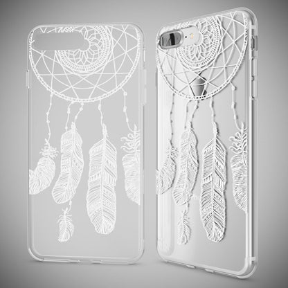 NALIA Handyhülle kompatibel mit iPhone 8 Plus / 7 Plus, Slim Silikon Motiv Handy-Case Crystal Schutz-Hülle Dünn Durchsichtig, Etui Back-Cover Schale Transparent Bumper
