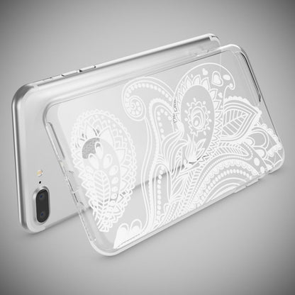 NALIA Handyhülle kompatibel mit iPhone 8 Plus / 7 Plus, Slim Silikon Motiv Handy-Case Crystal Schutz-Hülle Dünn Durchsichtig, Etui Back-Cover Schale Transparent Bumper