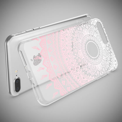 NALIA Handyhülle kompatibel mit iPhone 8 Plus / 7 Plus, Slim Silikon Motiv Handy-Case Crystal Schutz-Hülle Dünn Durchsichtig, Etui Back-Cover Schale Transparent Bumper
