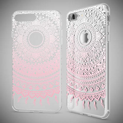 NALIA Handyhülle kompatibel mit iPhone 8 Plus / 7 Plus, Slim Silikon Motiv Handy-Case Crystal Schutz-Hülle Dünn Durchsichtig, Etui Back-Cover Schale Transparent Bumper
