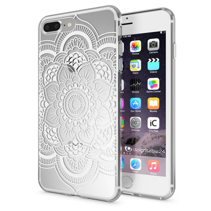 NALIA Handyhülle kompatibel mit iPhone 8 Plus / 7 Plus, Slim Silikon Motiv Handy-Case Crystal Schutz-Hülle Dünn Durchsichtig, Etui Back-Cover Schale Transparent Bumper