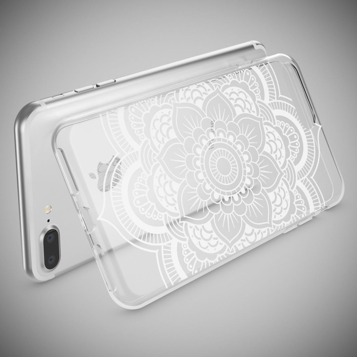 NALIA Handyhülle kompatibel mit iPhone 8 Plus / 7 Plus, Slim Silikon Motiv Handy-Case Crystal Schutz-Hülle Dünn Durchsichtig, Etui Back-Cover Schale Transparent Bumper