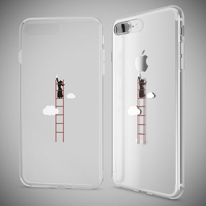 NALIA Handyhülle kompatibel mit iPhone 8 Plus / 7 Plus, Slim Silikon Motiv Handy-Case Crystal Schutz-Hülle Dünn Durchsichtig, Etui Back-Cover Schale Transparent Bumper