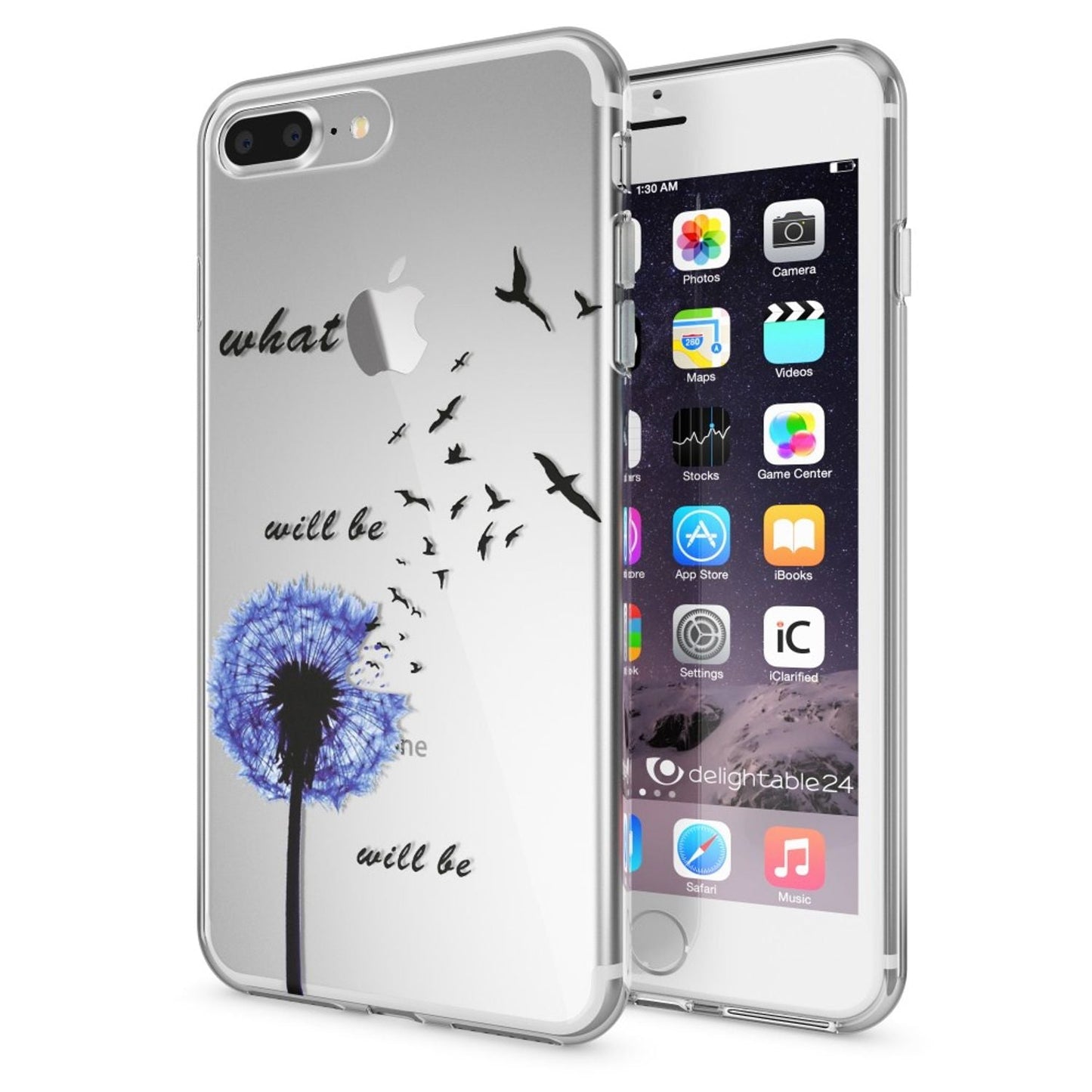 NALIA Handyhülle kompatibel mit iPhone 8 Plus / 7 Plus, Slim Silikon Motiv Handy-Case Crystal Schutz-Hülle Dünn Durchsichtig, Etui Back-Cover Schale Transparent Bumper