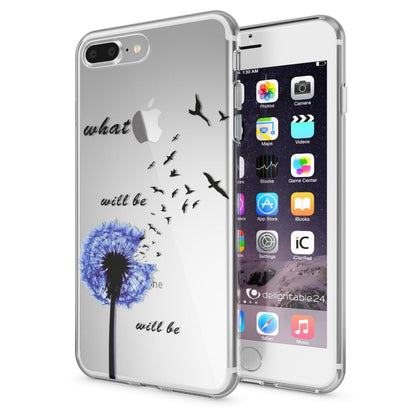 NALIA Handyhülle kompatibel mit iPhone 8 Plus / 7 Plus, Slim Silikon Motiv Handy-Case Crystal Schutz-Hülle Dünn Durchsichtig, Etui Back-Cover Schale Transparent Bumper