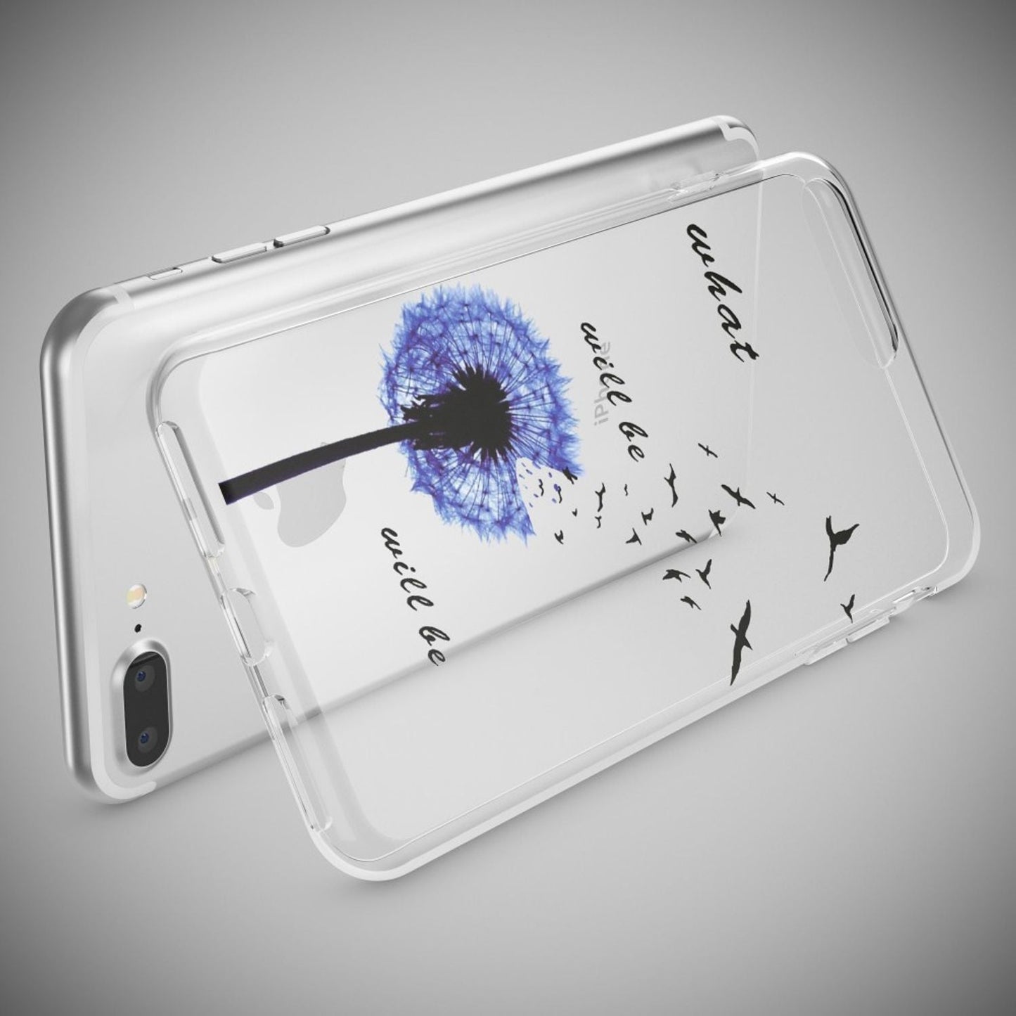 NALIA Handyhülle kompatibel mit iPhone 8 Plus / 7 Plus, Slim Silikon Motiv Handy-Case Crystal Schutz-Hülle Dünn Durchsichtig, Etui Back-Cover Schale Transparent Bumper
