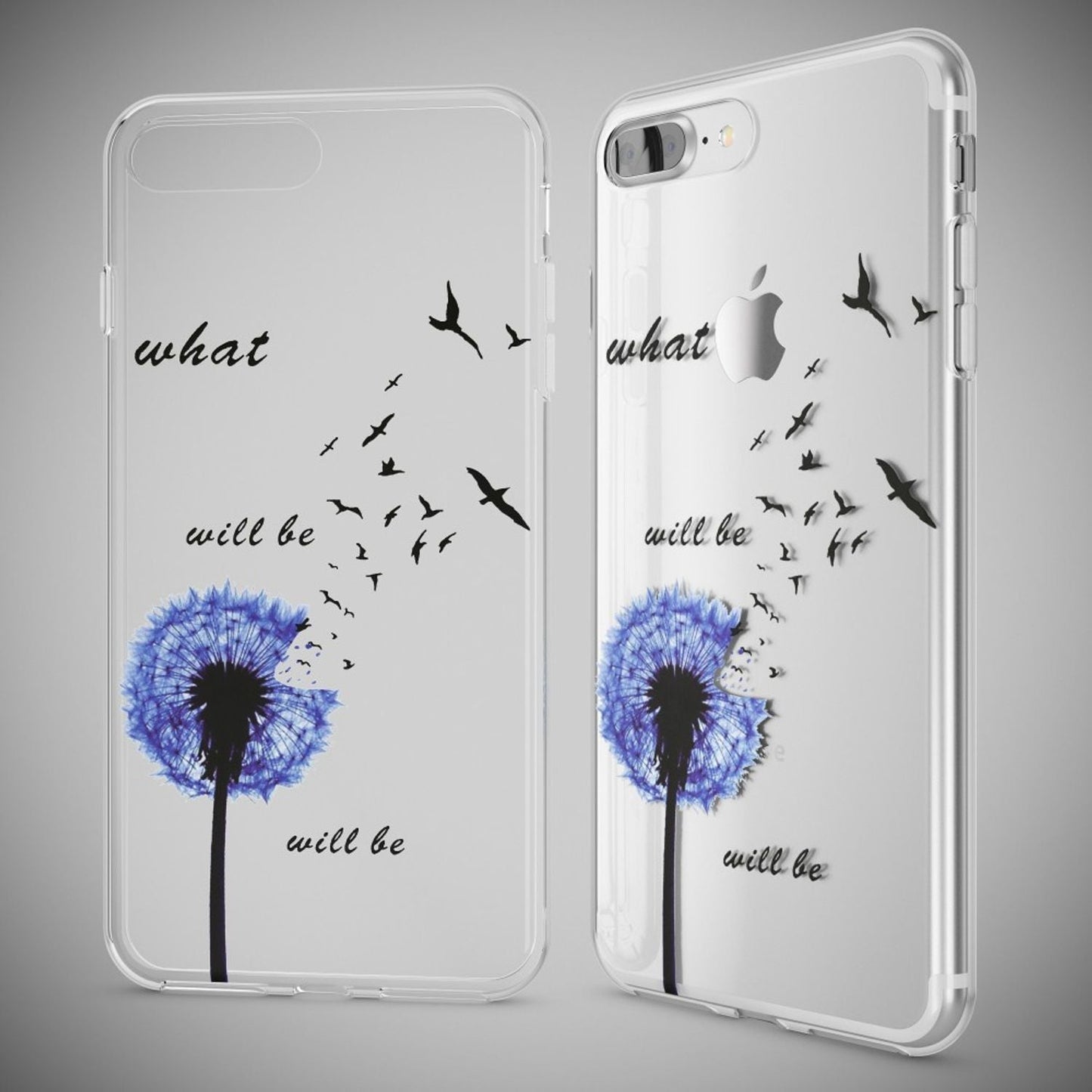 NALIA Handyhülle kompatibel mit iPhone 8 Plus / 7 Plus, Slim Silikon Motiv Handy-Case Crystal Schutz-Hülle Dünn Durchsichtig, Etui Back-Cover Schale Transparent Bumper