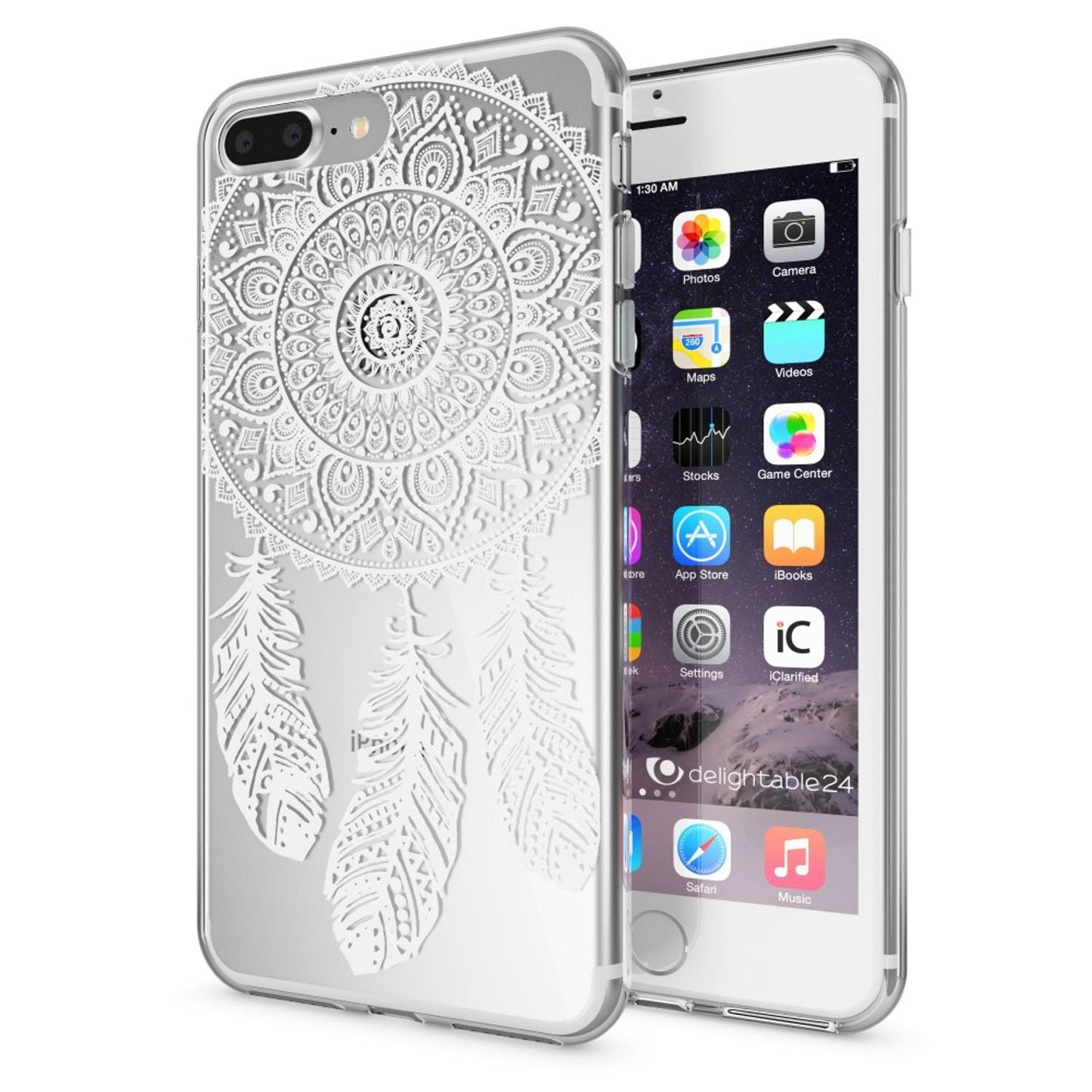 NALIA Handyhülle kompatibel mit iPhone 8 Plus / 7 Plus, Slim Silikon Motiv Handy-Case Crystal Schutz-Hülle Dünn Durchsichtig, Etui Back-Cover Schale Transparent Bumper