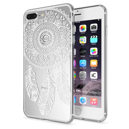 NALIA Handyhülle kompatibel mit iPhone 8 Plus / 7 Plus, Slim Silikon Motiv Handy-Case Crystal Schutz-Hülle Dünn Durchsichtig, Etui Back-Cover Schale Transparent Bumper