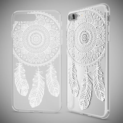 NALIA Handyhülle kompatibel mit iPhone 8 Plus / 7 Plus, Slim Silikon Motiv Handy-Case Crystal Schutz-Hülle Dünn Durchsichtig, Etui Back-Cover Schale Transparent Bumper
