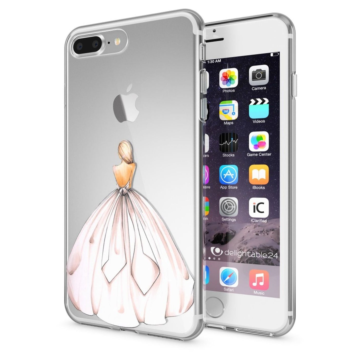 NALIA Handyhülle kompatibel mit iPhone 8 Plus / 7 Plus, Slim Silikon Motiv Handy-Case Crystal Schutz-Hülle Dünn Durchsichtig, Etui Back-Cover Schale Transparent Bumper