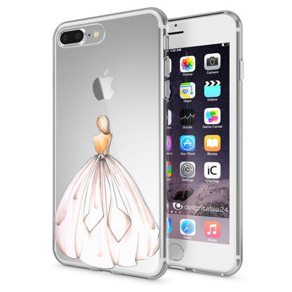 NALIA Handyhülle kompatibel mit iPhone 8 Plus / 7 Plus, Slim Silikon Motiv Handy-Case Crystal Schutz-Hülle Dünn Durchsichtig, Etui Back-Cover Schale Transparent Bumper