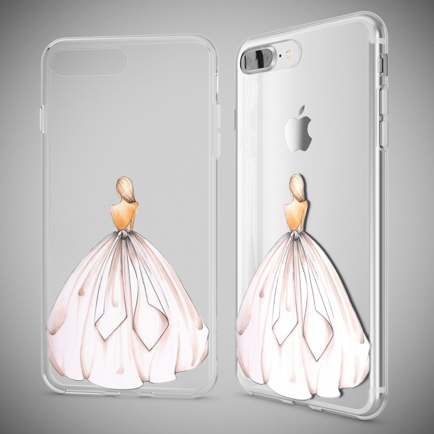NALIA Handyhülle kompatibel mit iPhone 8 Plus / 7 Plus, Slim Silikon Motiv Handy-Case Crystal Schutz-Hülle Dünn Durchsichtig, Etui Back-Cover Schale Transparent Bumper