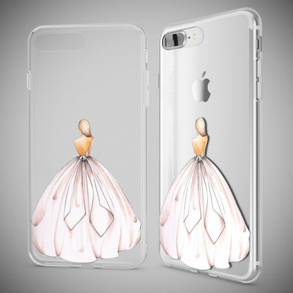 NALIA Handyhülle kompatibel mit iPhone 8 Plus / 7 Plus, Slim Silikon Motiv Handy-Case Crystal Schutz-Hülle Dünn Durchsichtig, Etui Back-Cover Schale Transparent Bumper