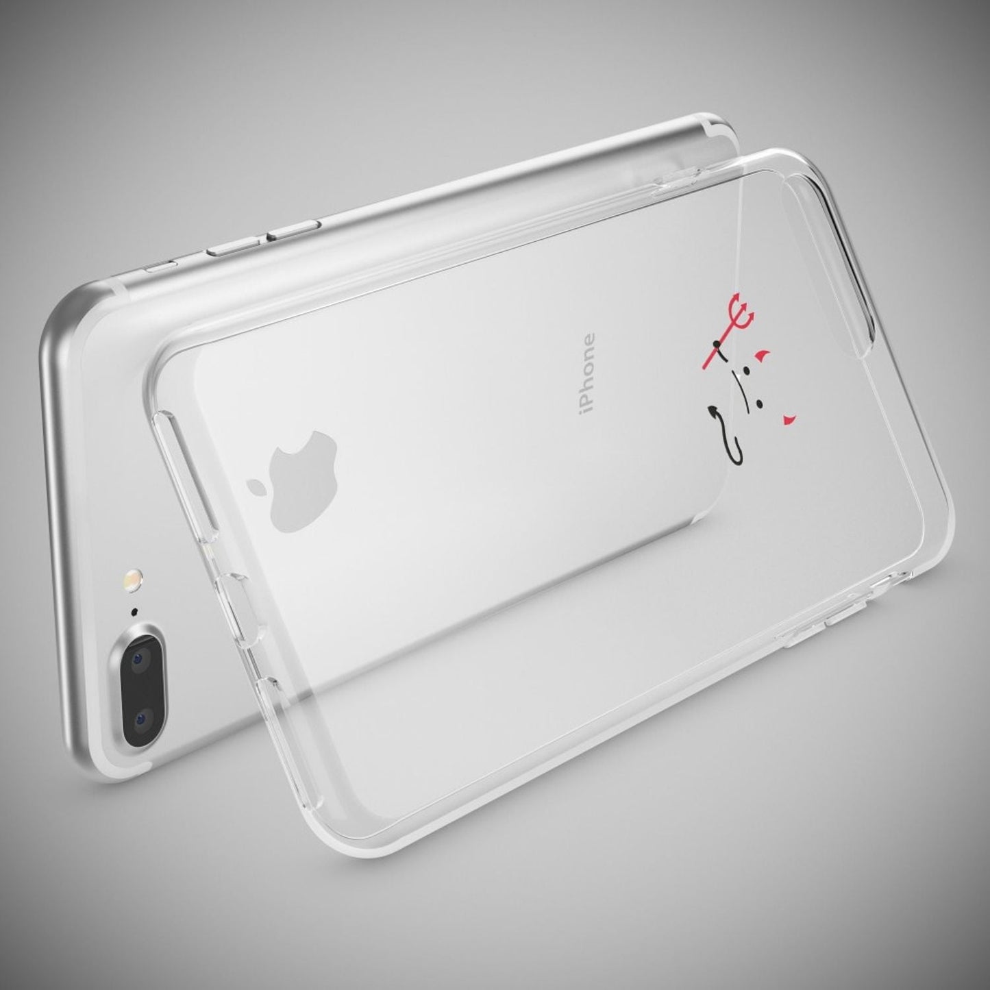 NALIA Handyhülle kompatibel mit iPhone 8 Plus / 7 Plus, Slim Silikon Motiv Handy-Case Crystal Schutz-Hülle Dünn Durchsichtig, Etui Back-Cover Schale Transparent Bumper