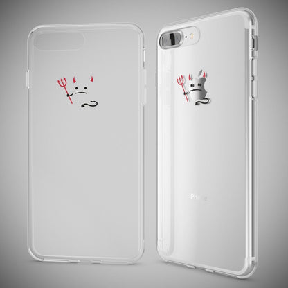 NALIA Handyhülle kompatibel mit iPhone 8 Plus / 7 Plus, Slim Silikon Motiv Handy-Case Crystal Schutz-Hülle Dünn Durchsichtig, Etui Back-Cover Schale Transparent Bumper